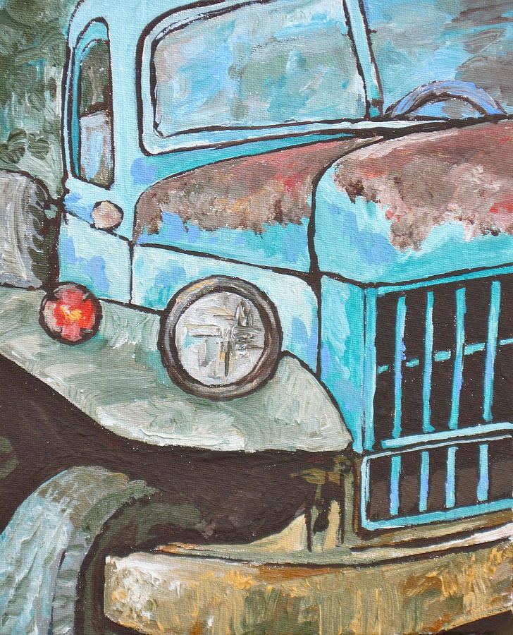 Old Blue #1 Painting by Sandy Tracey