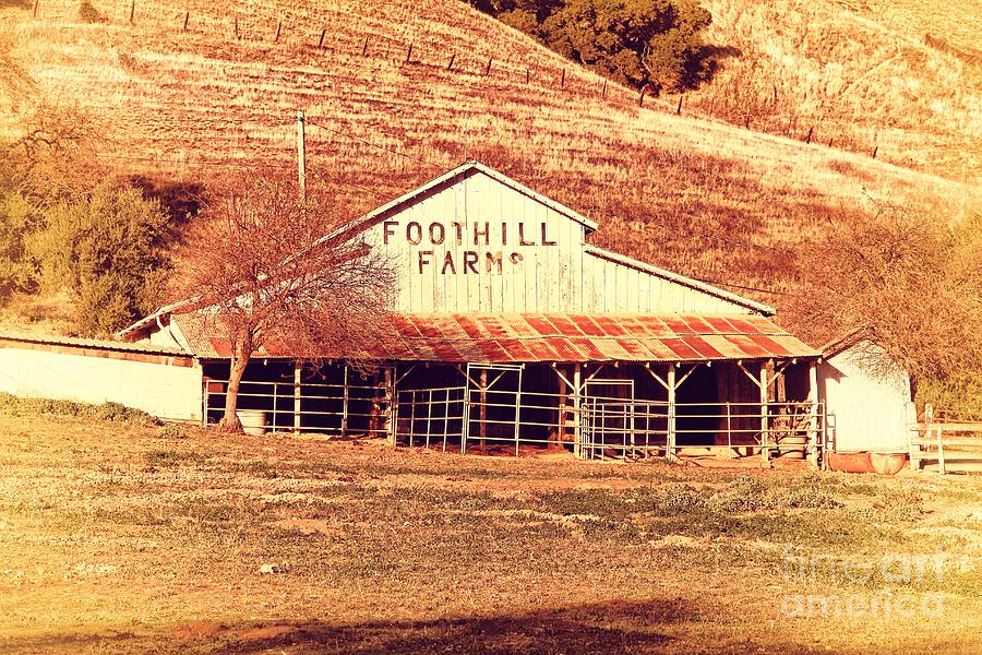 Vintage Photograph - Old Foothill Farms in Small Town of Sunol California . 7D10796 #1 by Wingsdomain Art and Photography