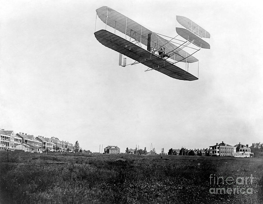 Orville Wright In Wright Flyer, 1908 #1 Photograph by Photo Researchers
