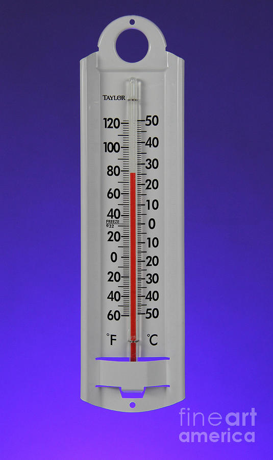 Outdoor Thermometer #1 Photograph by Photo Researchers, Inc.