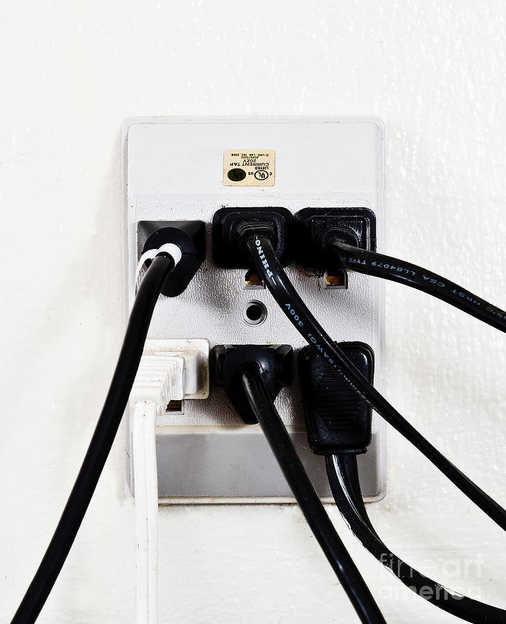 Overloaded Outlet #1 Photograph by Photo Researchers