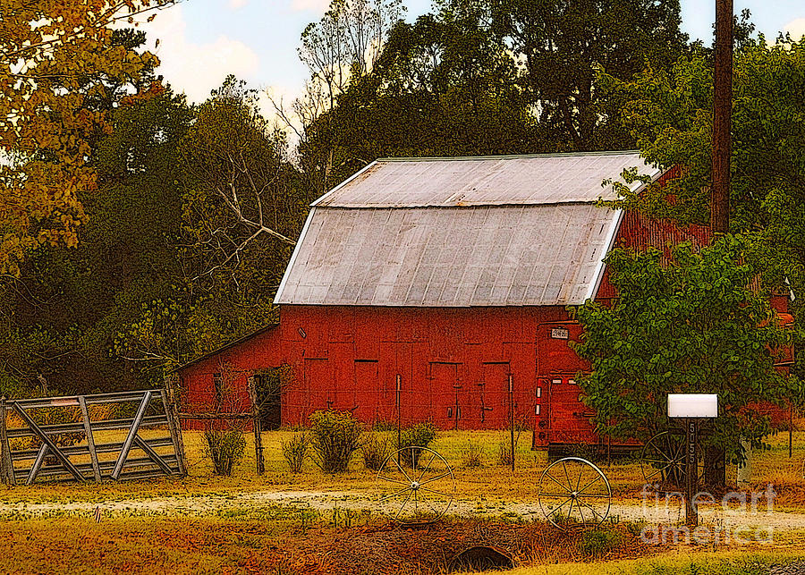 Ozark Red Barn #1 Photograph by Lydia Holly