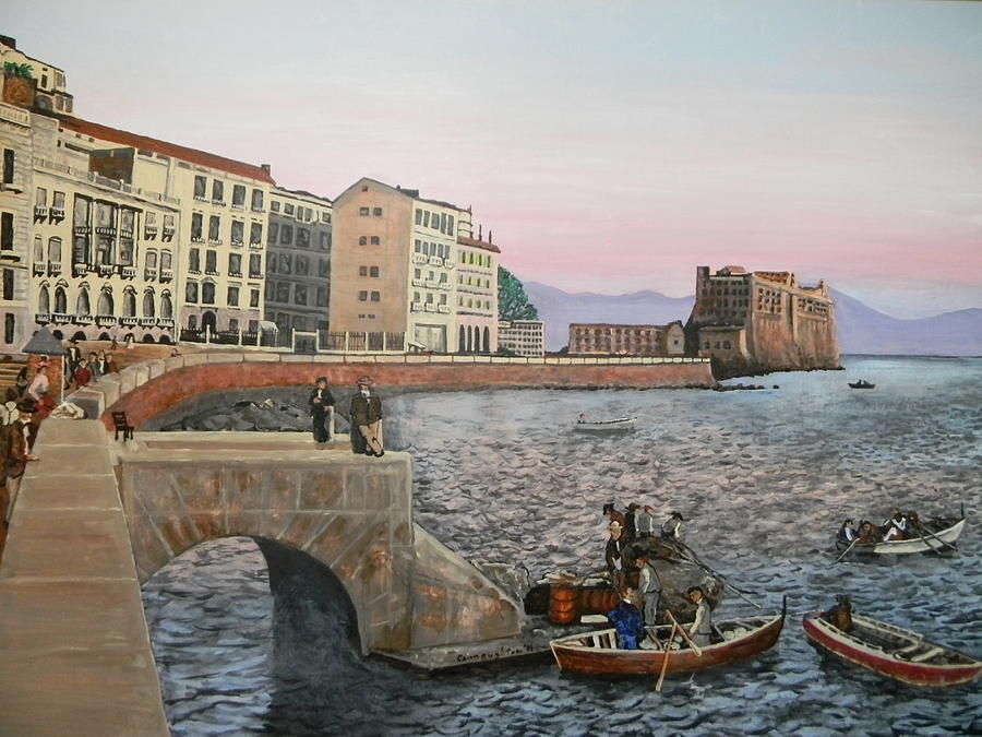 Naples Painting - Partenope Street #1 by John Connaughton