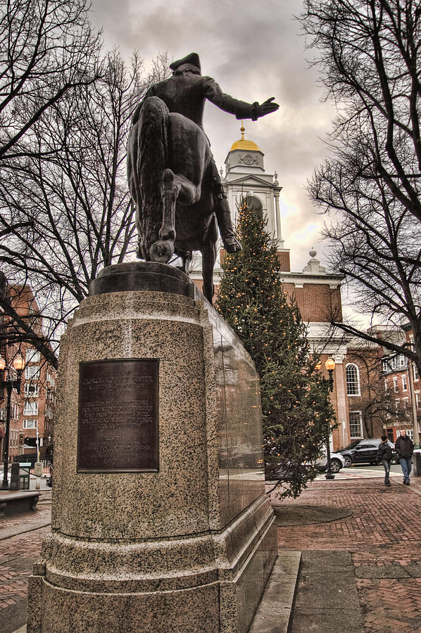 Boston Photograph - Paul Revere-Statue #1 by Joann Vitali