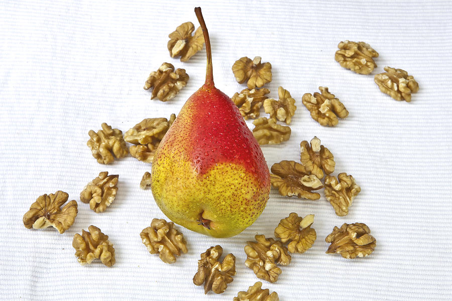 Pear with walnuts #1 Photograph by Joana Kruse