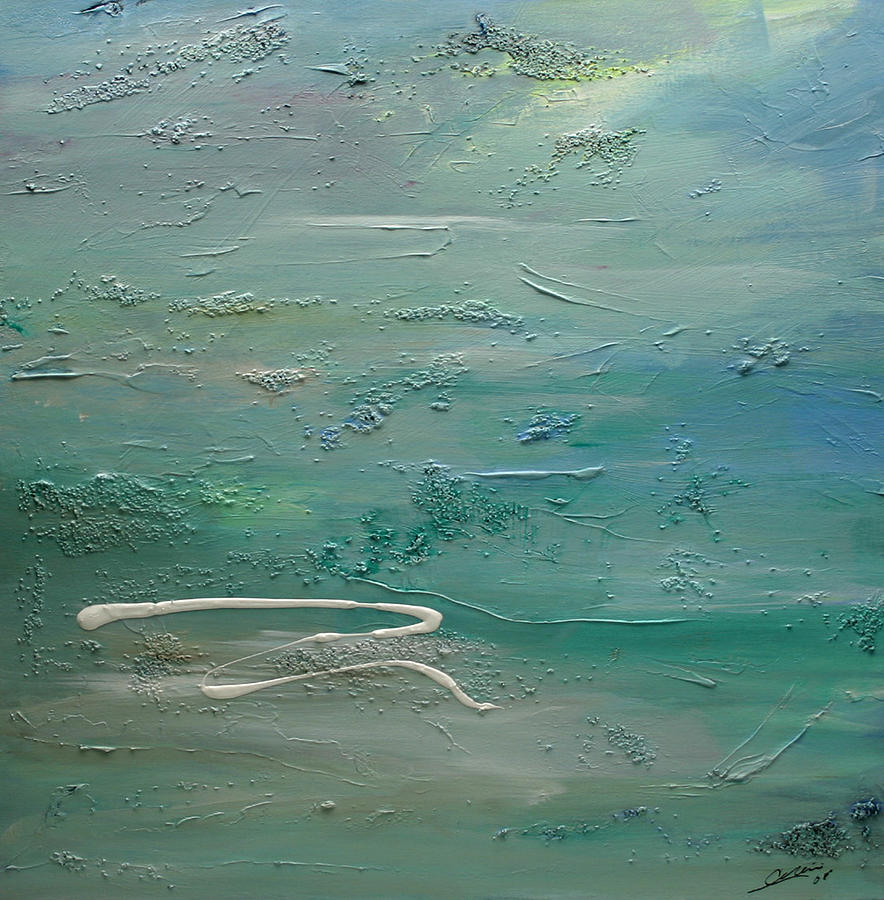 Organic Painting - Pearls of Tranquility #1 by Dolores Deal
