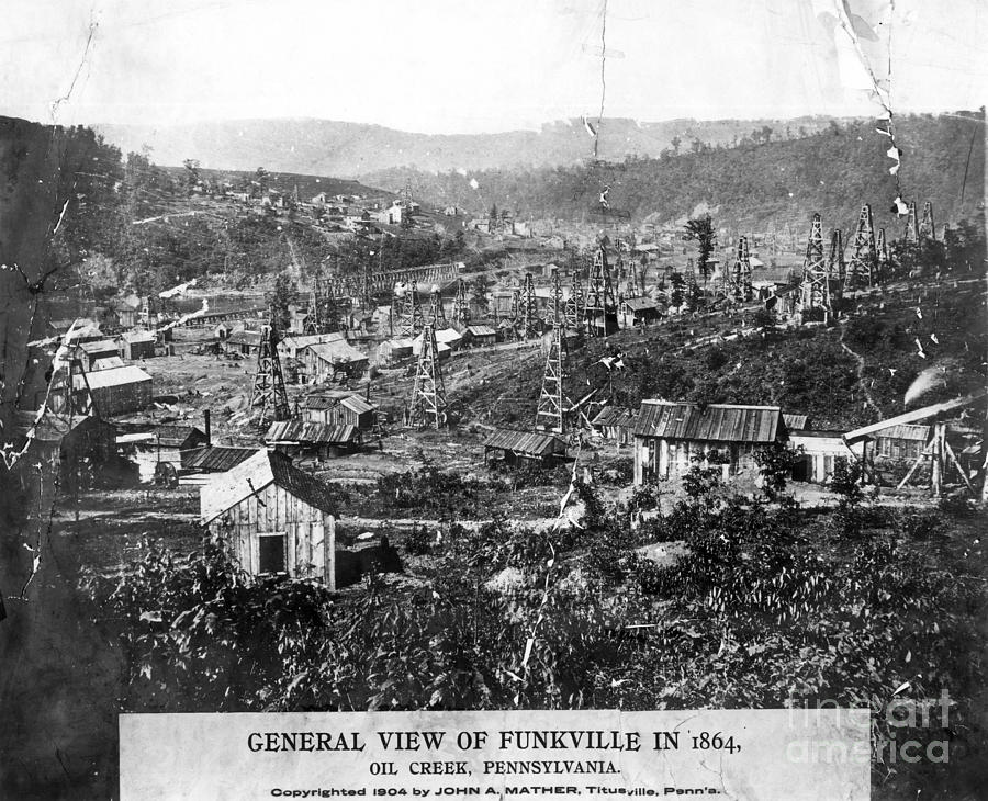 1864 Photograph - Pennsylvania: Oil Creek #1 by Granger