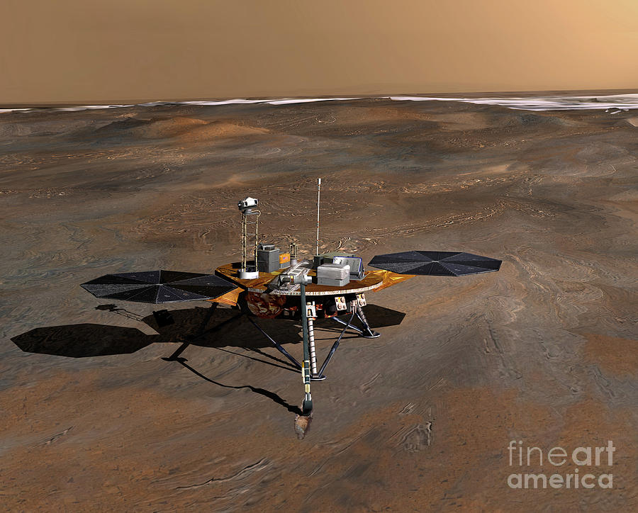 Phoenix Mars Lander #1 Digital Art by Stocktrek Images