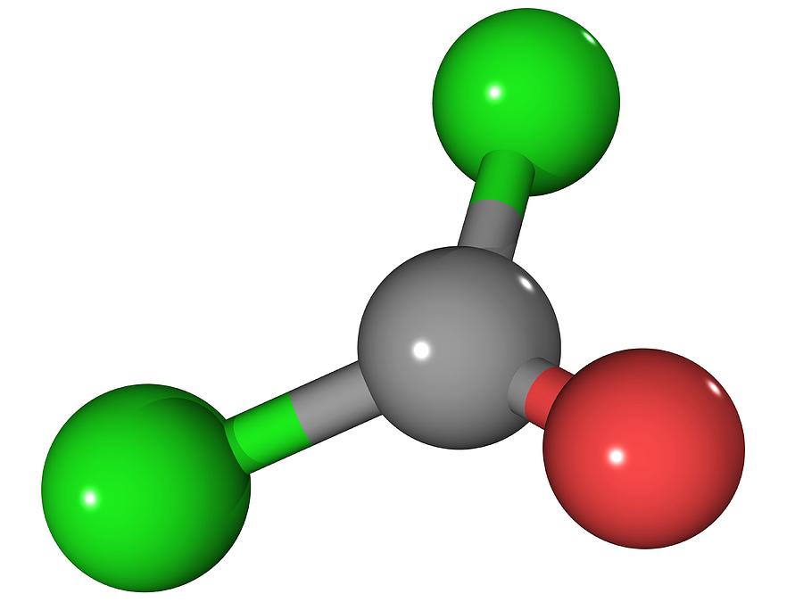 Molecular Photograph - Phosgene Chemical Weapon Molecule #1 by Laguna Design