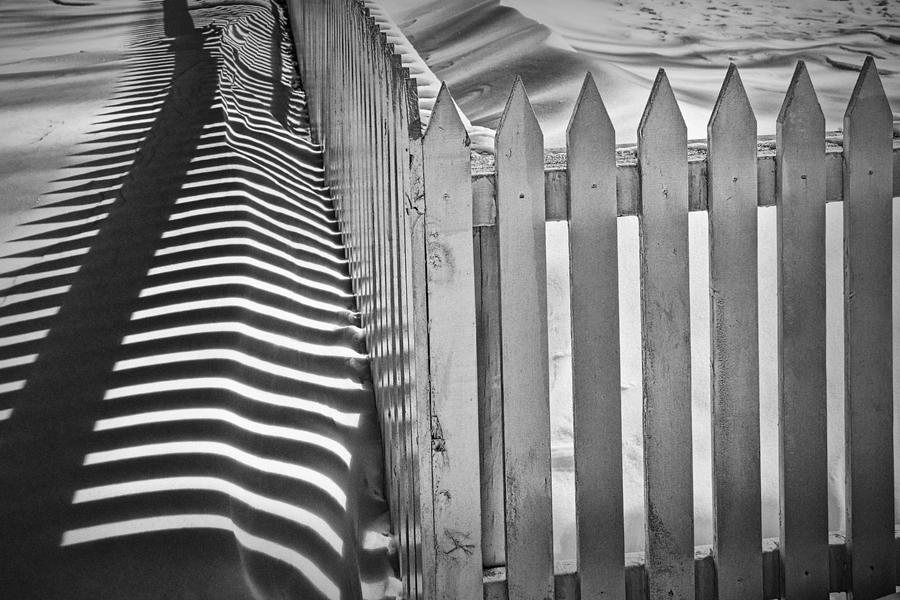 Winter Photograph - Picket Fence in Winter #1 by Randall Nyhof