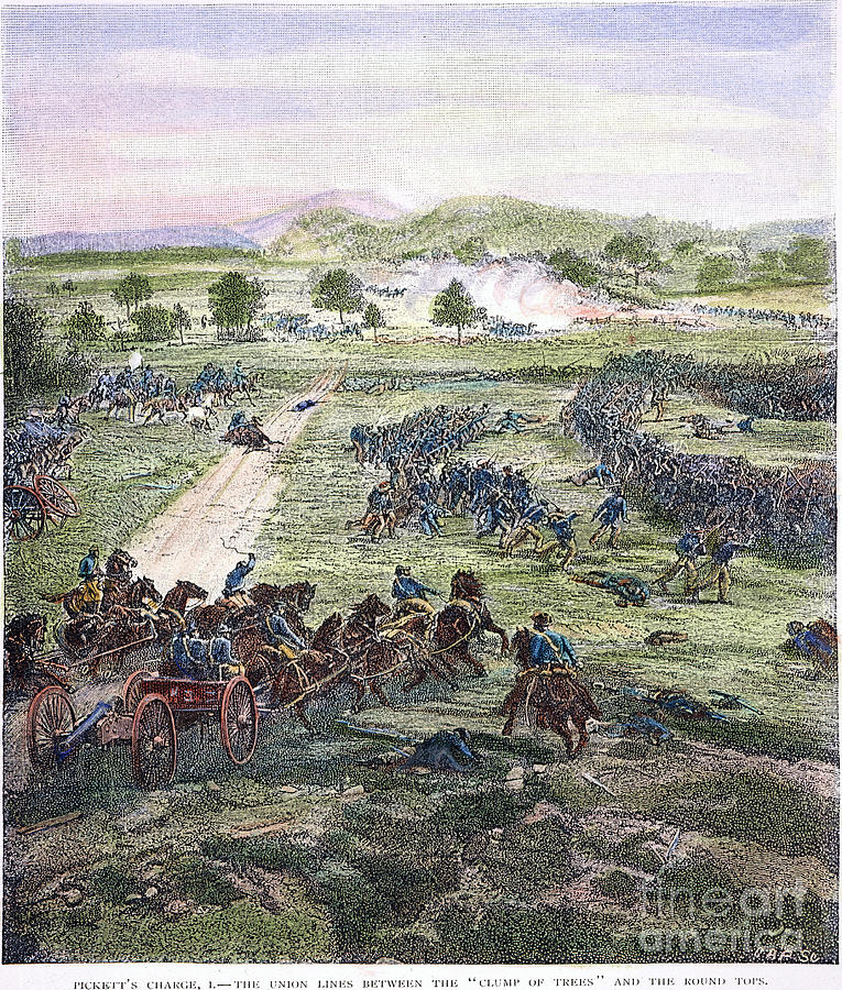 Picketts Charge, 1863 #1 Photograph by Granger