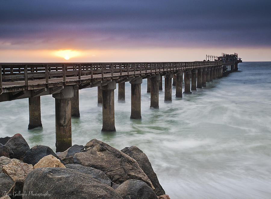 Architecture Photograph - Pier at Sunset #1 by Fran Gallogly