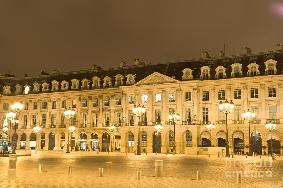 Place Vendome By Night Photograph By Fabrizio Ruggeri