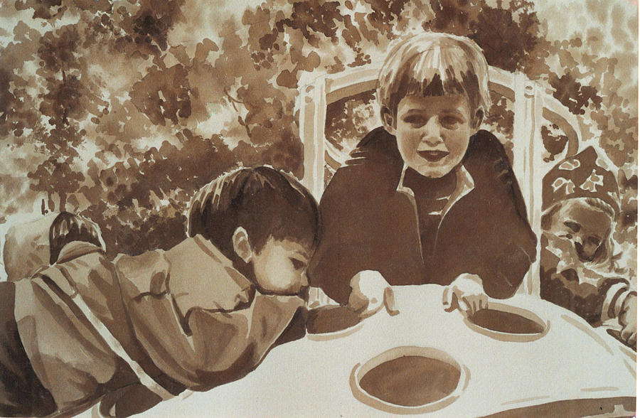 Children Painting - Playground 3 by Judy Swerlick