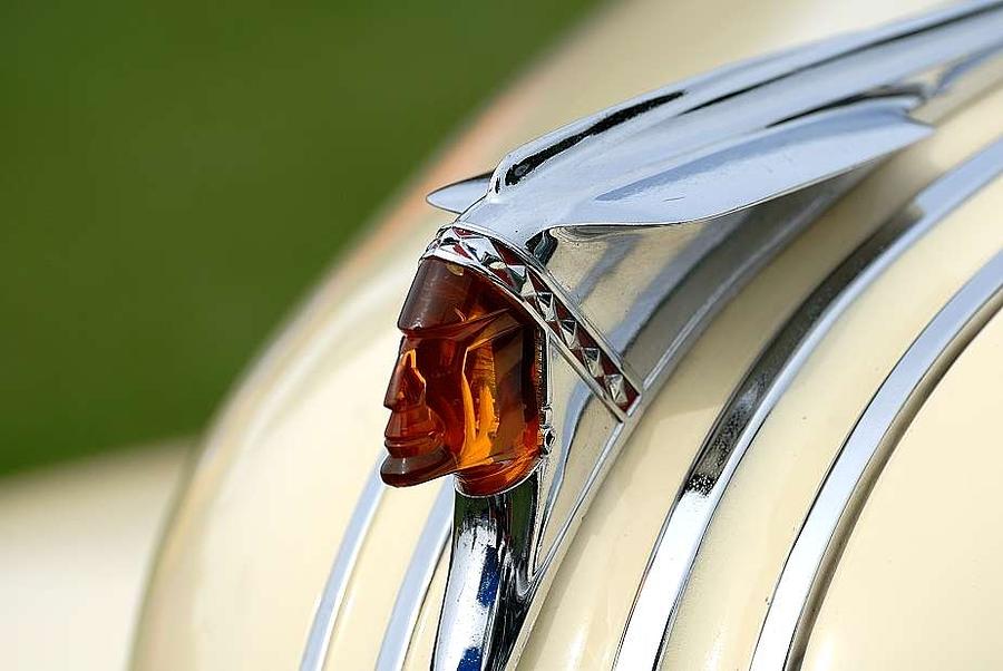 Pontiac Photograph - Pontiac chief hood ornament #1 by David Campione