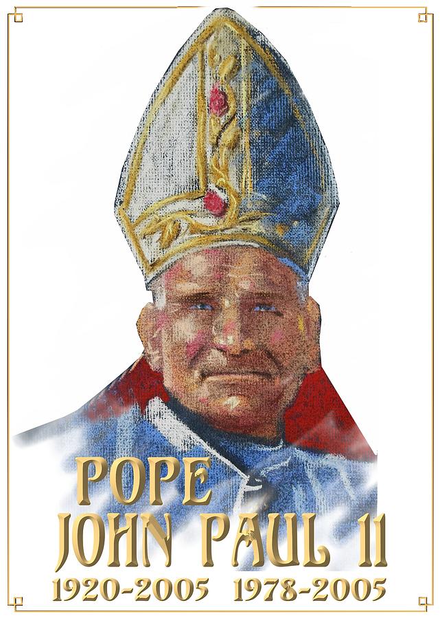 Pope John Paul 11 #1 Painting by Len Stomski
