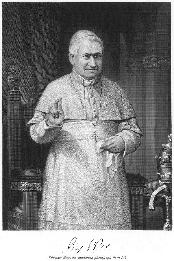 Portrait Photograph - Pope Pius Ix (1792-1878) #1 by Granger