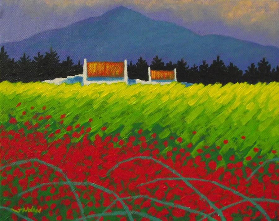 Nature Painting - Poppy Meadow #1 by John  Nolan