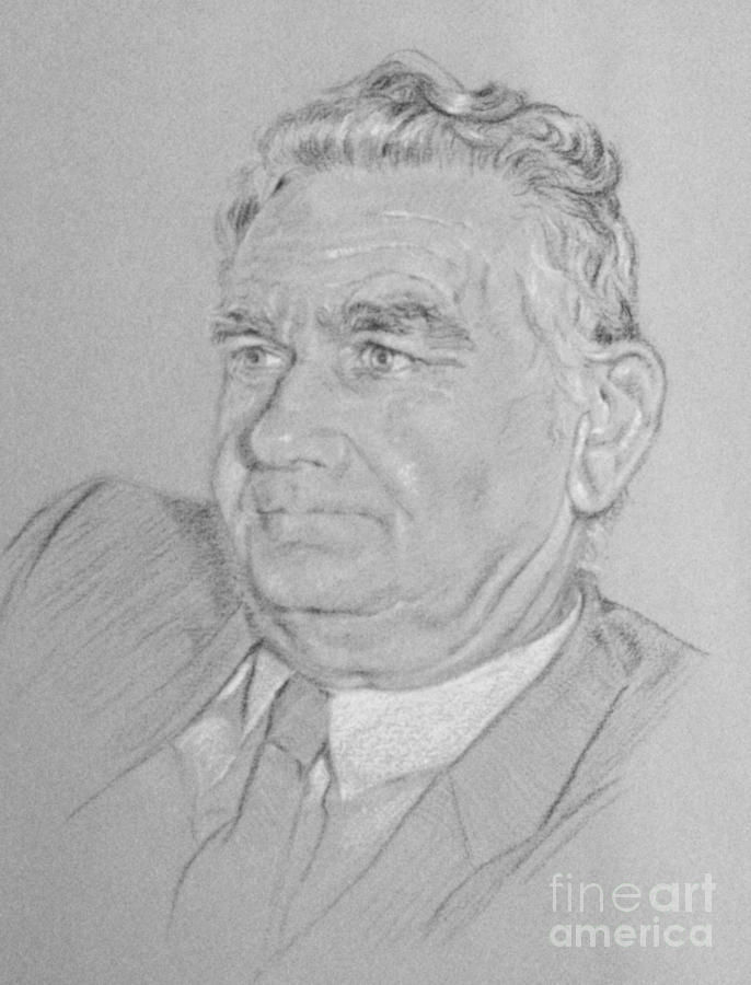 Portrait of a Man John Drawing by Gillian Owen