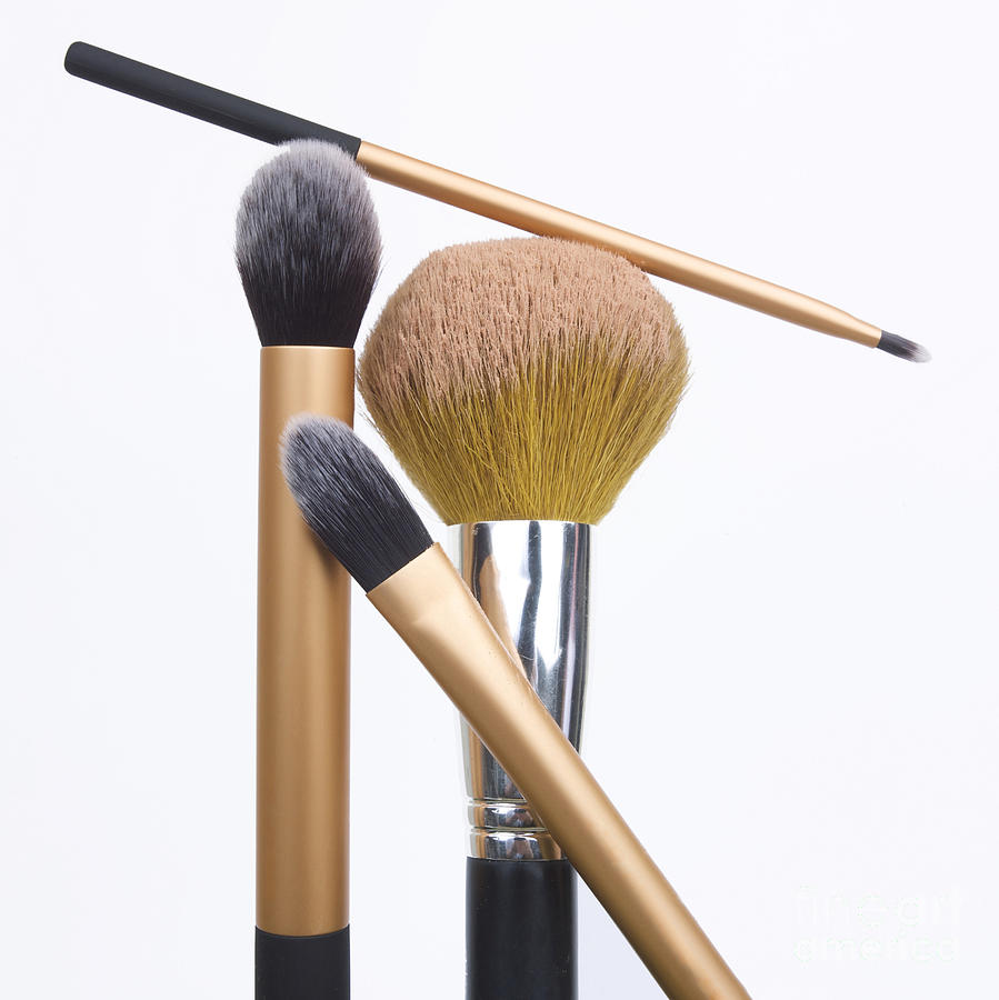 Square Photograph - Powder and make-up brushes #1 by Bernard Jaubert
