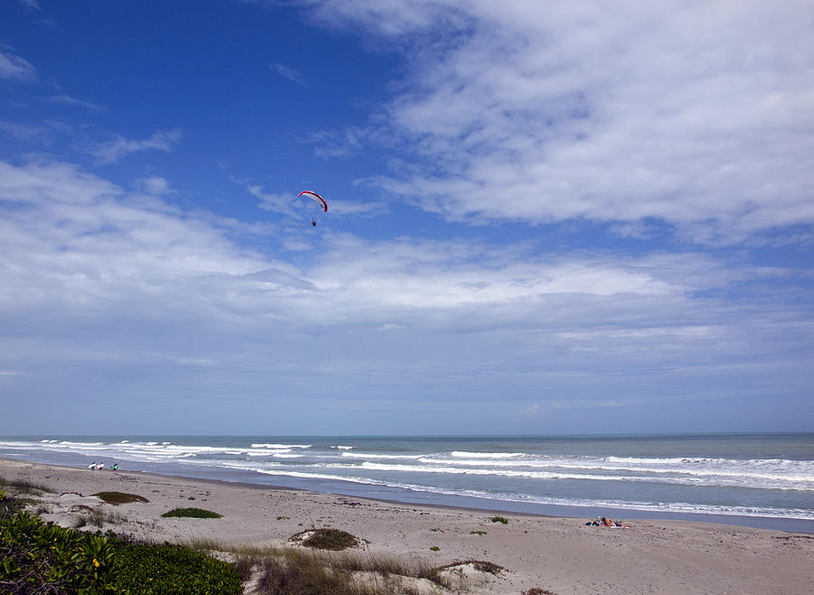 Powered Parachute On The Beach Photograph