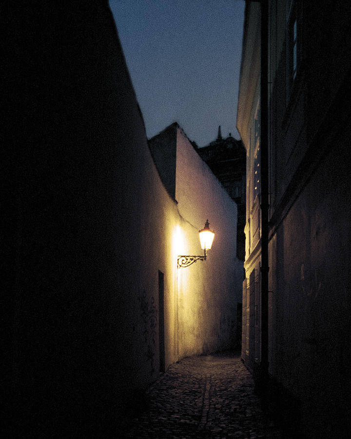 Lantern Still Life Photograph - Prague Alley #1 by Robert Schambach