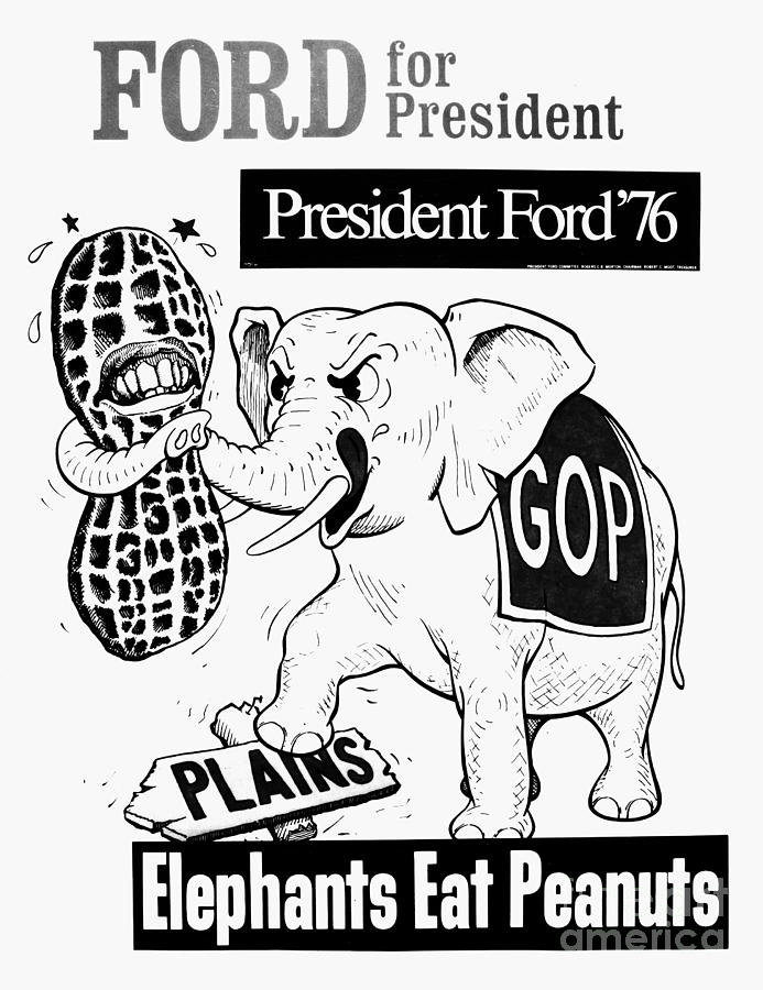 Elephant Photograph - Presidential Campaign 1976 #1 by Granger