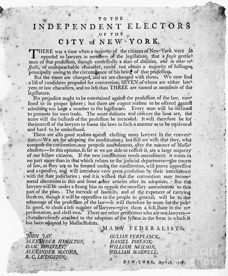 Presidential Election, 1788 #1 Photograph by Granger