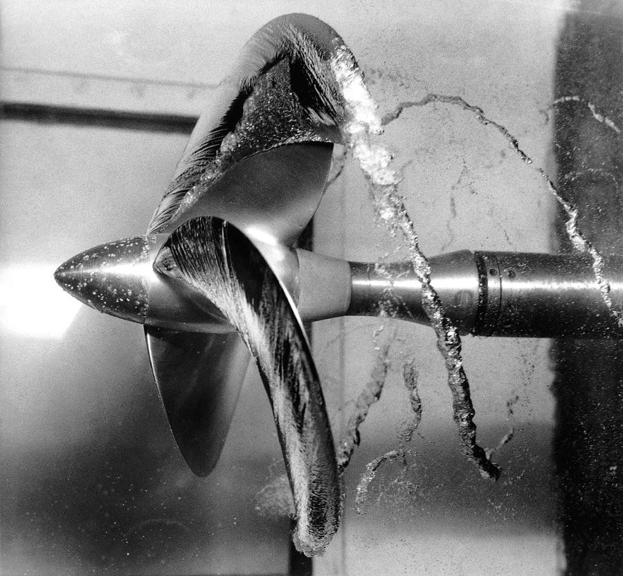 London Photograph - Propeller Cavitation #1 by National Physical Laboratory (c) Crown Copyright