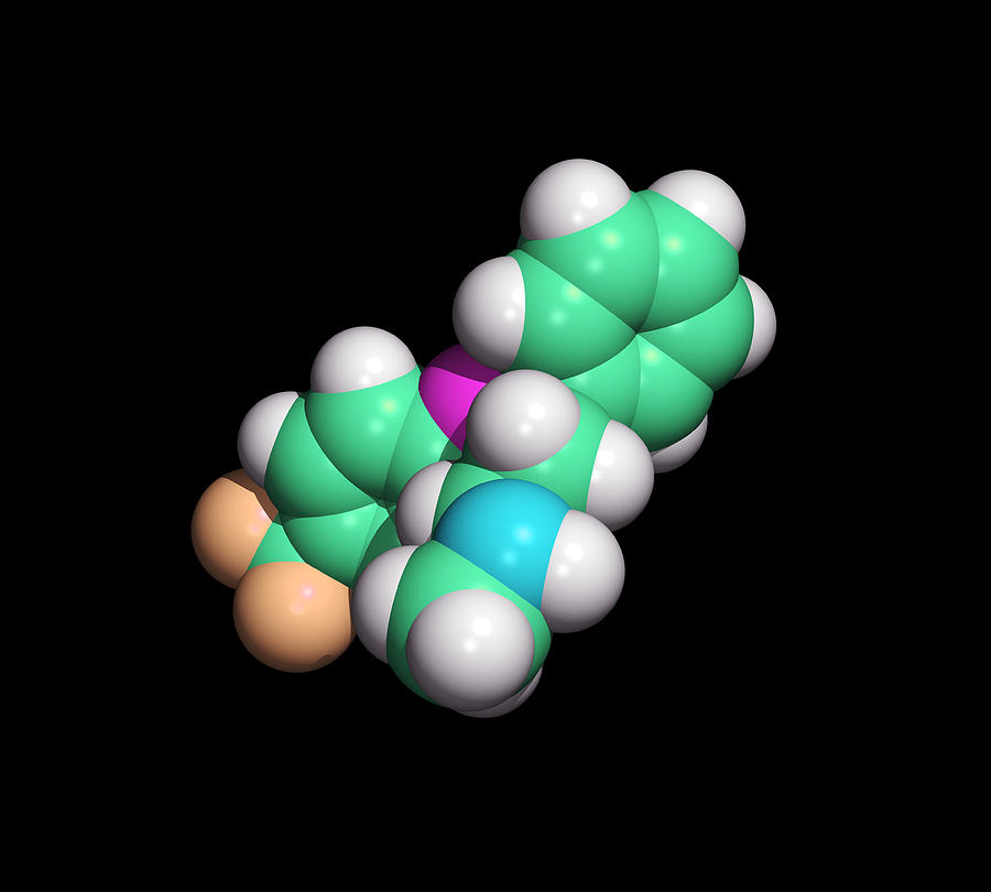 Fluoxetine Photograph - Prozac Antidepressant Drug Molecule #1 by Dr Tim Evans