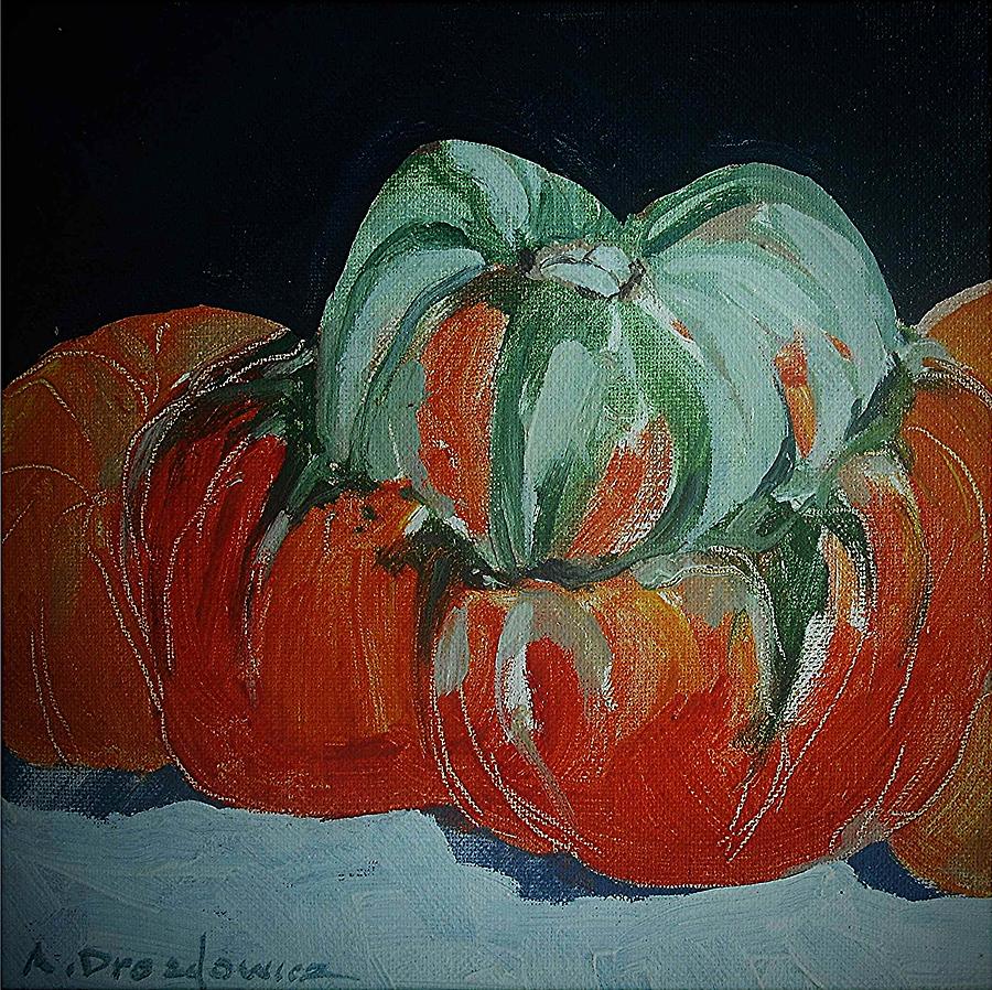 Pumpkin #1 Painting by Andrew Drozdowicz