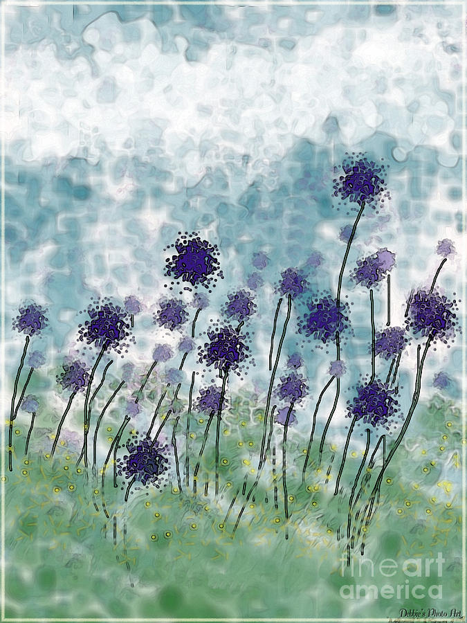 Purple Puffs #1 Digital Art by Debbie Portwood