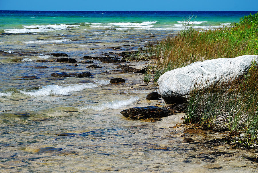 Quiet Waves Along the Shore Photograph by Janice Adomeit