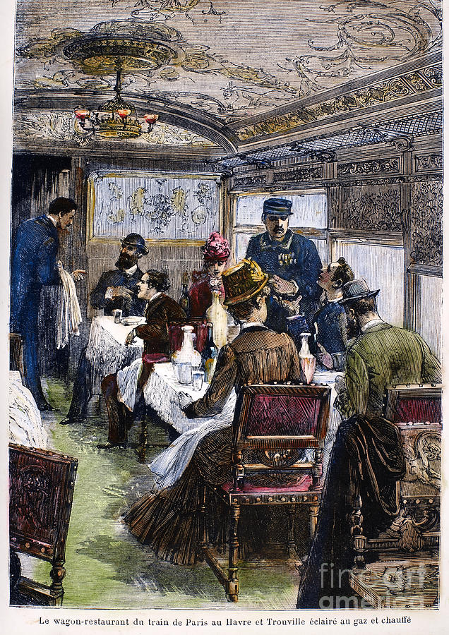 Railroad: Dining Car, 1880 #1 Photograph by Granger