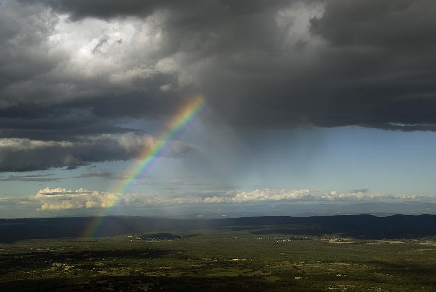 Rainbow in virga #1 Photograph by Rod Jones