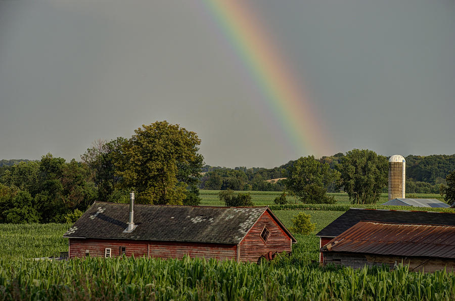 Rainbow Over The Countryside #1 Photograph by Janice Adomeit