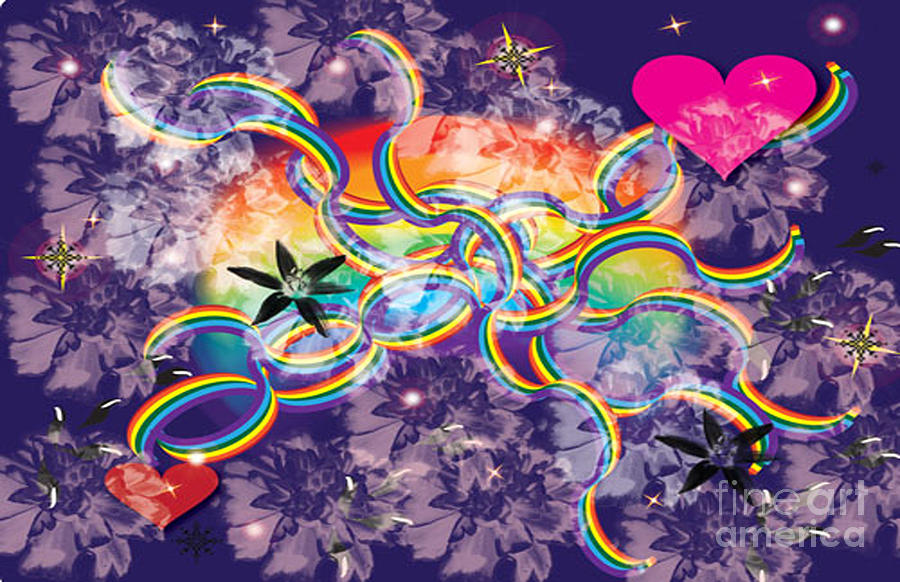 Rainbow Space #1 Digital Art by Kim Prowse