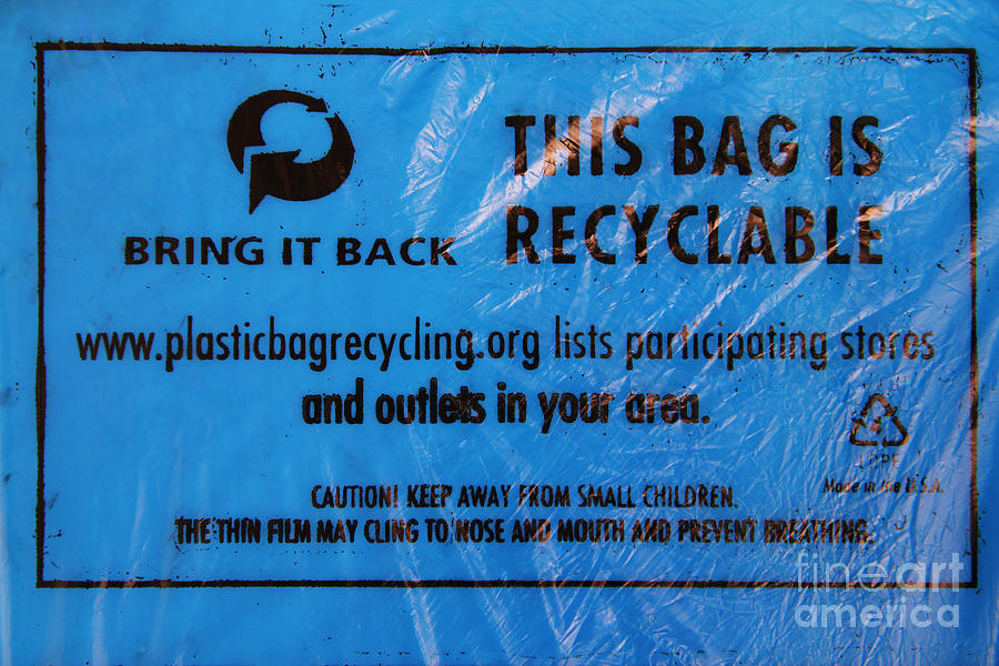 Recyclable Plastic Bag #1 Photograph by Photo Researchers, Inc.