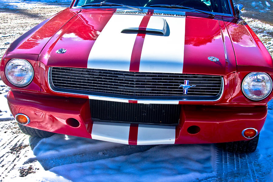 Red 1966 Ford Mustang Shelby #4 Photograph by James BO Insogna