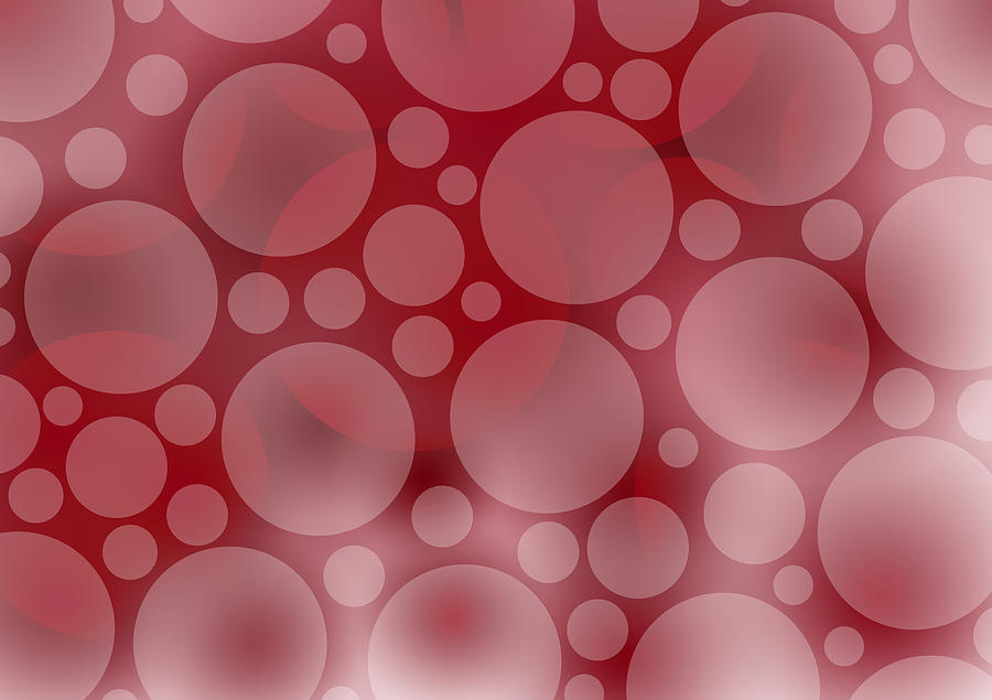Abstract Painting - Red Abstract Circles #2 by Frank Tschakert