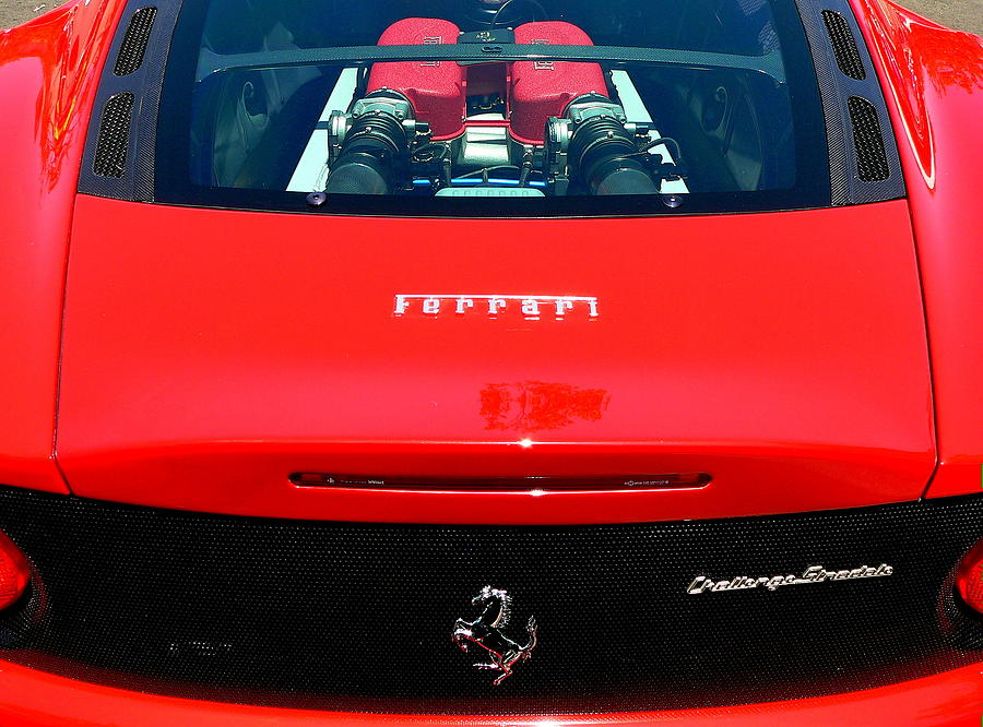 Red Ferrari #1 Photograph by Jeff Lowe