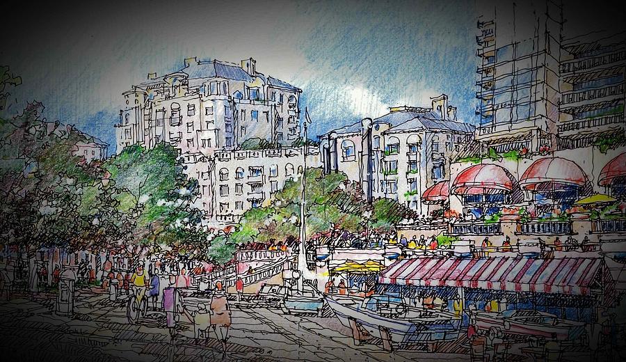 Riverfront #1 Drawing by Andrew Drozdowicz