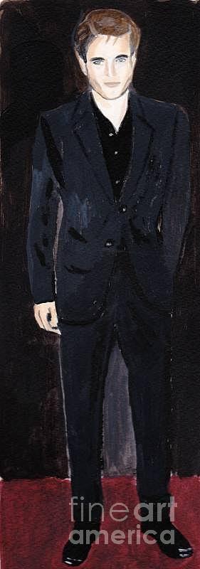 Robert Pattinson suited up #1 Painting by Audrey Pollitt