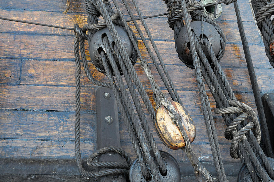 Ropes on a tall ship #1 Photograph by Ulrich Kunst And Bettina Scheidulin