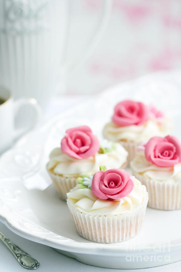 Rose Photograph - Rose cupcakes #1 by Ruth Black