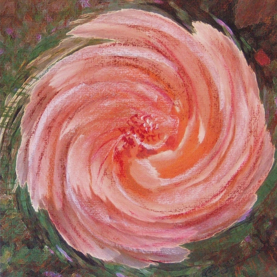 Rose In A Twirl Painting