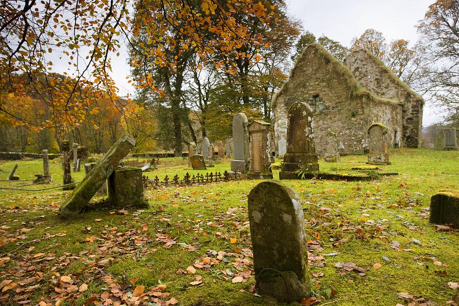 Architecture Photograph - Ruins Of Church And Graveyard Argyl And #1 by John Short