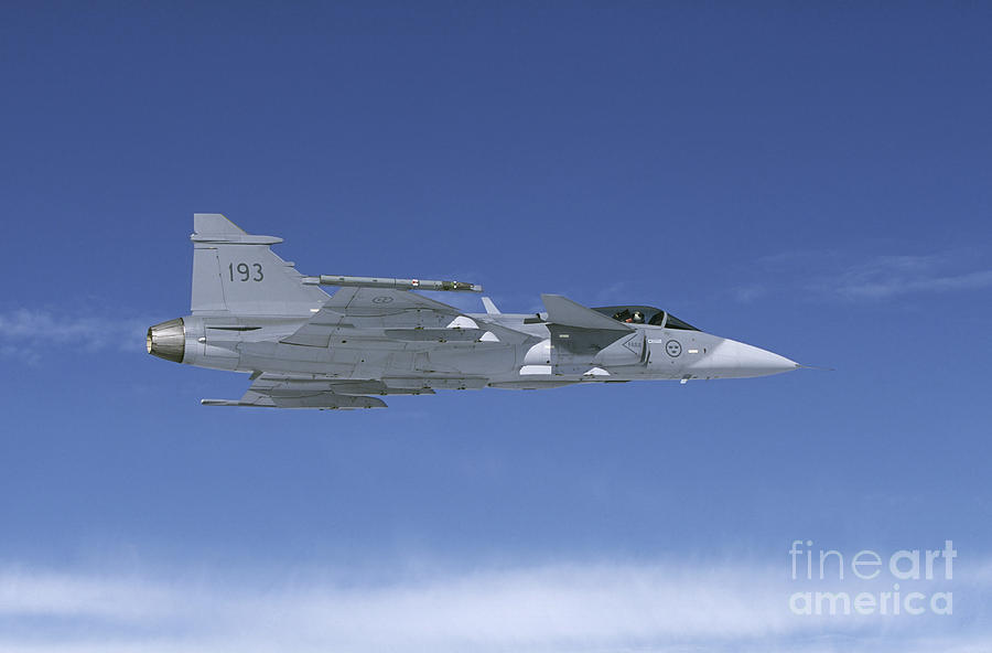 Saab Jas 39 Gripen Fighter Photograph by Daniel Karlsson - Fine Art America