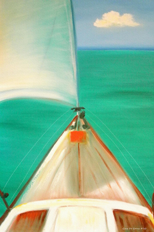 Sailing #1 Painting by Gina De Gorna