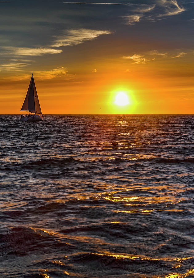 Sailing on Monterey Bay Photograph by Tommy Farnsworth